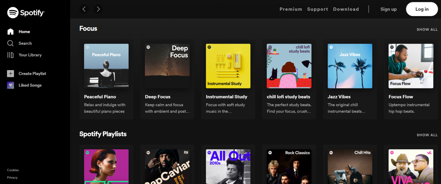 Spotify with authors music and databases